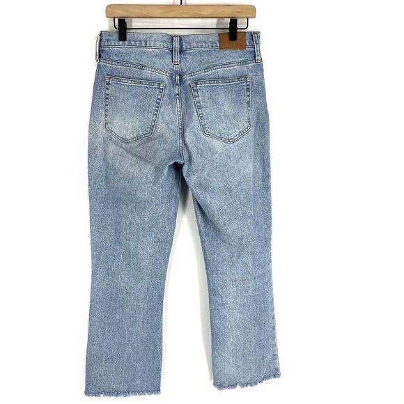 J Crew Jeans Size 28 Tall Womens Blue Demi Boot Jeans Light Wash Stretch Raw Hem - Picture 5 of 10